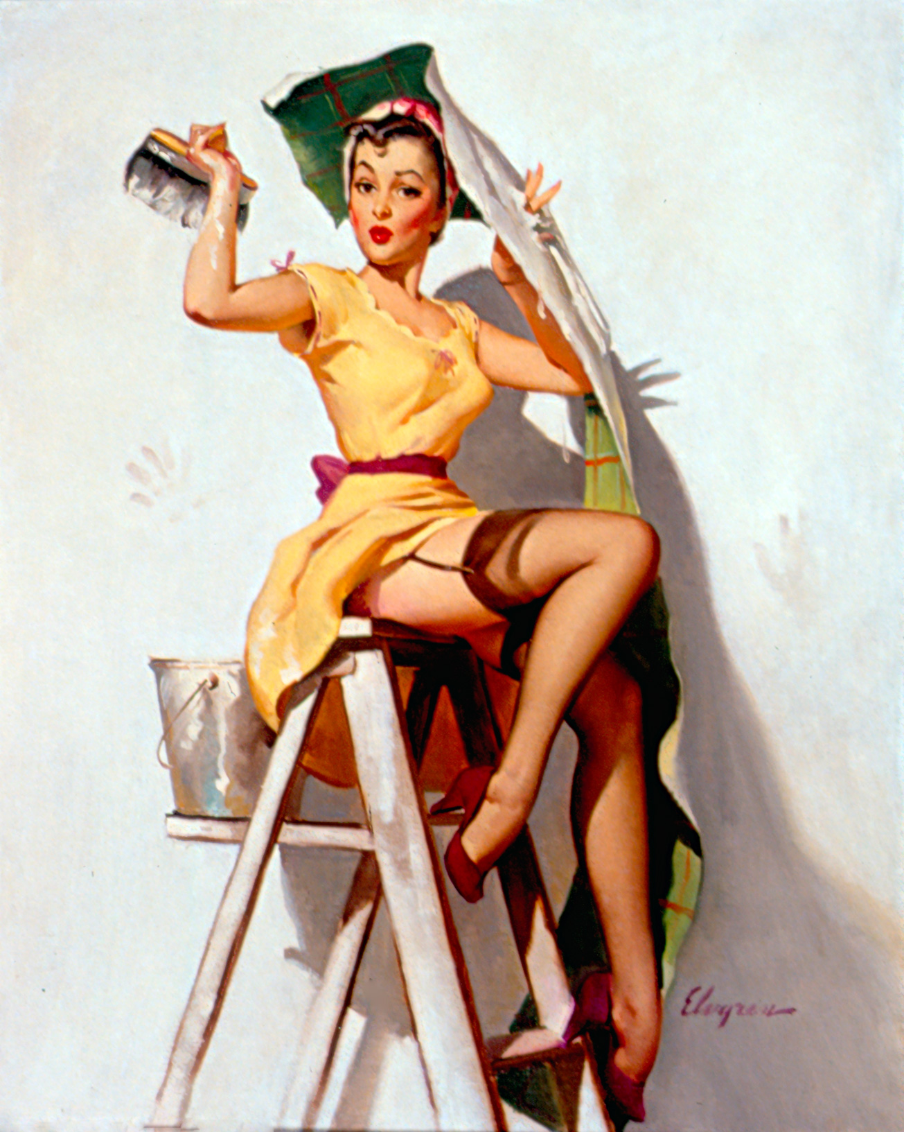 Gil Elvgren Painting Detail